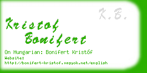kristof bonifert business card