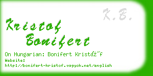 kristof bonifert business card